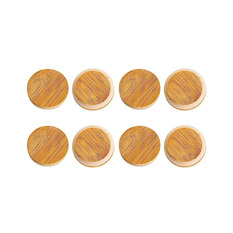 Wooden Jar Lids, 8 Pcs Bamboo Wooden Storage Lids Regular Mouth, Reusable Wooden Lids For Jars 70Mm 4711947143595