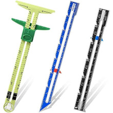 Set Of 3 Slide Gauges, Sewing Tools Set, Measuring Sewing Gauges, for Beginners, Knitting, Crafts, Sewing Supplies
