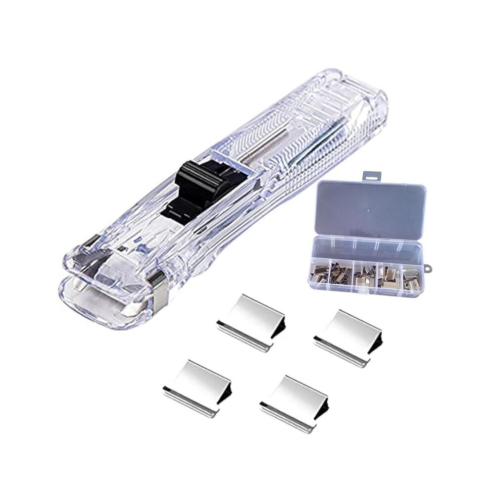 Photos - Other Furniture Wella Handheld Paper Clip Dispenser, Portable Fast Paper Clipper with 50 Reusable Silver Metal Clips for Desktop Document 