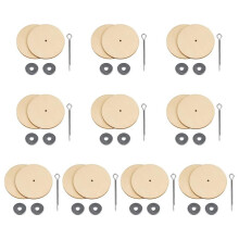 10 Sets Doll Joint Connectors Cotter Pin Joints and Wooden Fibreboard Disks Movable Engage Bolt Dolls Accessories, 50mm