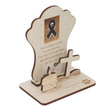 Gedenkplakette aus Holz für Hund 15 12 8 cm – Beileidsgeschenk