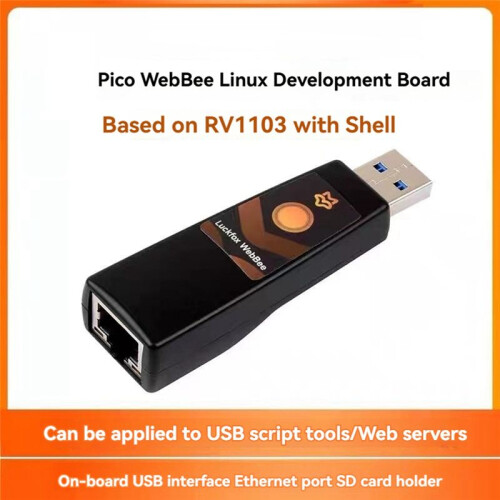 LUCKFOX  WebBee RV1103 Scheda di Sviluppo Linux con Case e Flash RJ45 Ethernet PHY Cortex A7 RISC-V 64 MB 1