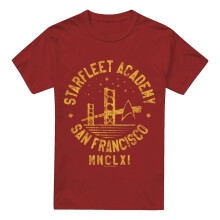 (XL, Cardinal) Star Trek Mens Bridge Collegiate T-Shirt