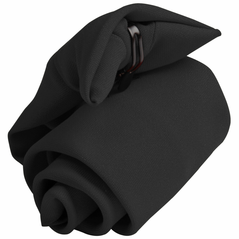 Premier (One Size, Black) Tie - Mens Plain Workwear Clip On Tie (Pack Of 2)