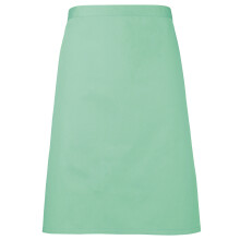 (One Size, Aqua) Premier Ladies/Womens Mid-Length Apron (Pack of 2)