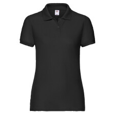 (S, Black) Fruit of the Loom Womens/Ladies Polo Shirt