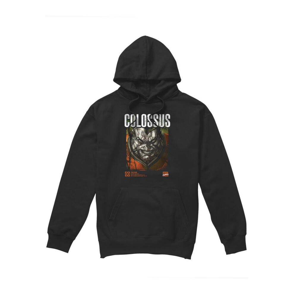 Marvel (M, Black) Mens X-Men Colossus Infographic Hoodie