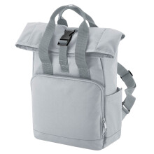 (One Size, Light Grey) Bagbase Mini Recycled Twin Handle Backpack