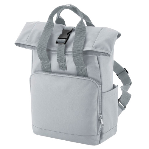 BagBase (One Size, Light Grey) Bagbase Mini Recycled Twin Handle Backpack