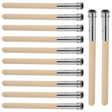 12 PCS Wooden Pencil Pencil Extenders for Artists with Adjustable Metal Handle Lengthener Pencil Pull Charcoal Holder