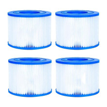 För Typ VI Poolfilterpatron, 4-Pack Uppblåsbar Badtunna och SPA-Ersättningsfilter Kompatibelt med 90352E 58323E