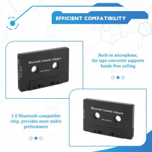 Universal Cassette 5.0 Audio Car Tape Aux Stereo Adapter with Mic for Phone MP3 AUX Cable CD Player
