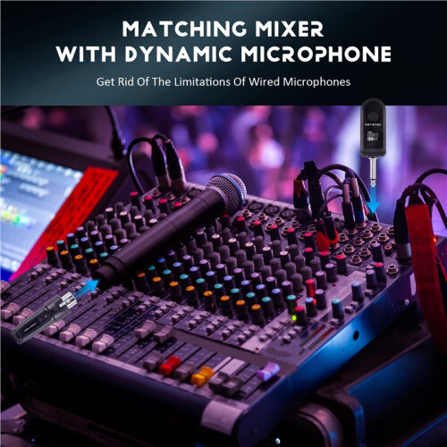 UHF XLR Adapter System Wireless Microphone Transmitter Receiver for Dynamic Microphone Guitar Audio Mixer PA System 1