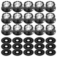 15 Jeux de Boutons de Commande de Potentiomètre A03 et de Plaques D'Échelle 0-100