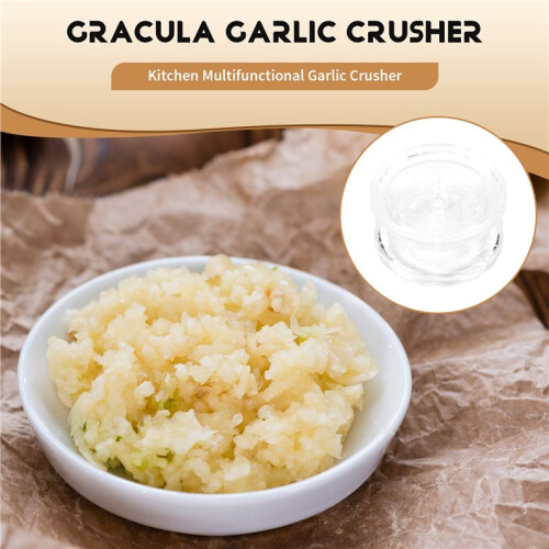 Kitchen Multifunctional Garlic Crusher Manual Garlic Press Roll Crusher Chopper Kitchen Gadgets Accessories White 1