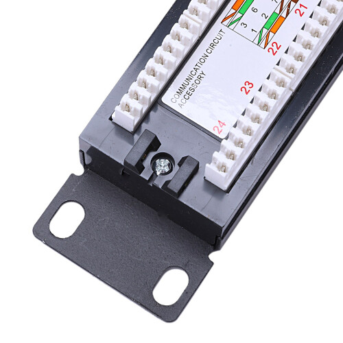 UTP 24 Port Rj45 Patch Panel Rack Cable Wall Mounted Bracket Connector Rack Tool Ethernet Lan Network Adapter CAT6 2