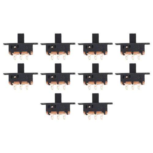 10 x  0.5A 50V 3 Position 2P2T DPDT Panel Mount Slide  SS23D32