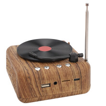 Altavoz para tocadiscos de vinilo 360 1000mAh acabado madera