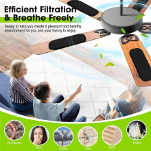 Filtri per Ventilatori da Soffitto da 10 Pezzi Filtri 'Aria A Carbone Attivo Filtri per Pale del Ventilatore da Soffitto Autoadesive per La Casa