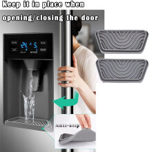 2Pcs Refrigerator Drip Catcher Tray Fridge Drip Tray Protects Ice and Water Dispenser Pan Fridge Spills Water Pad