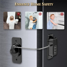 Fridge Lock, Refrigerator Lock, Keyless One-Click Access, Customizable Password, Child Safety Combination Lock White