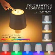 LED Wireless Bottle Light Touch Table Lamp RGB and 3 Colors Bottle Lamp for Indoor/Outdoor Restaurants and Bars White