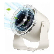 Ventilatore da Tavolo con Funzionamento Batteria, Ventilatore Portatile con Display Silenzioso per Ufficio, Casa, Ventilatore da Tavolo con