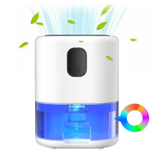 Dehumidifier for Home, Dehumidifiers with 7 Colorful Lights,1000ML Small Dehumidifier,Ultra Quiet Dehumidifiers EU Plug