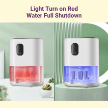 Dehumidifier for Home, Dehumidifiers with 7 Colorful Lights,1000ML Small Dehumidifier,Ultra Quiet Dehumidifiers EU Plug