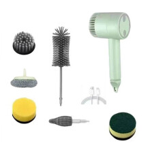6-Brush Electric Rotating Cleaning Brush Multifunctional Handheld Cordless Electric Cleaning Brush Electric Scrubber B