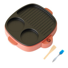 3 In 1 Padella Elettrica per Frittata, Padella per Barbecue, Pentola Elettrica Multifunzione, Antiaderente, Pentola A Vapore, Frittura di Bistecche, B