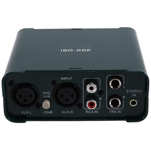 Stereo Audio Noise Isolator Signal Filter Unbalanced and Balanced Multi-Interface Mixer Noise Elimination