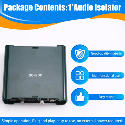 Stereo Audio Noise Isolator Signal Filter Unbalanced and Balanced Multi-Interface Mixer Noise Elimination 1