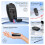 Card Reader Wireless   Mouse Compact Mouse Rechargeable DPI Mouse for Tablet Notebook Office Travel B 8