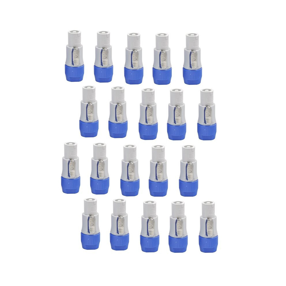 20Pcs Powercon Connector Male Plug Power Plug Adapter For Stage Power Input Light/White 6132286748834