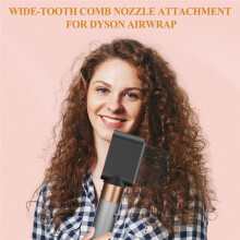 Wide-Tooth Comb Attachment for Airwrap HS01HS05 HS08 Pre-Styling Dryer Brush for Curly Coily Hair Replacement Part