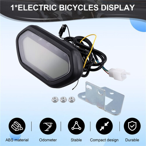 48V 60V 72V Electric Motorcycle Digital LCD Odometer Speedometer Tachometer