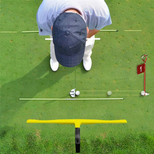 Putting Trainer T-Putting Exerciser with Gesture Alignment Aid -  Putter Training Accessories 2