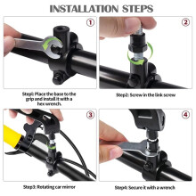 Bicycle Rear View Mirror Bike Cycling Clear Wide Range Back Sight Rearview Reflector Adjustable Left Right Mirror