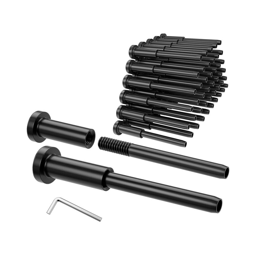Black Cable Railing Kits- 40Pcs 1/8In T316 Stainless Steel Invisible Receiver Swage Stud End For 2Inx2in Wood Metal Post 6031119683994