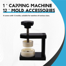 Watch Crystal Front Back Case Cover Press Presser Closer&12 Dies Kit Watch Repair Tool