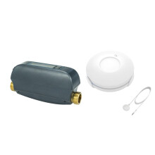 Tuya WiFi Water Valve Shutoff Water Flow Meter Built in Rechargable Battery for DN20 3/4-in Diameter Pipe US Plug
