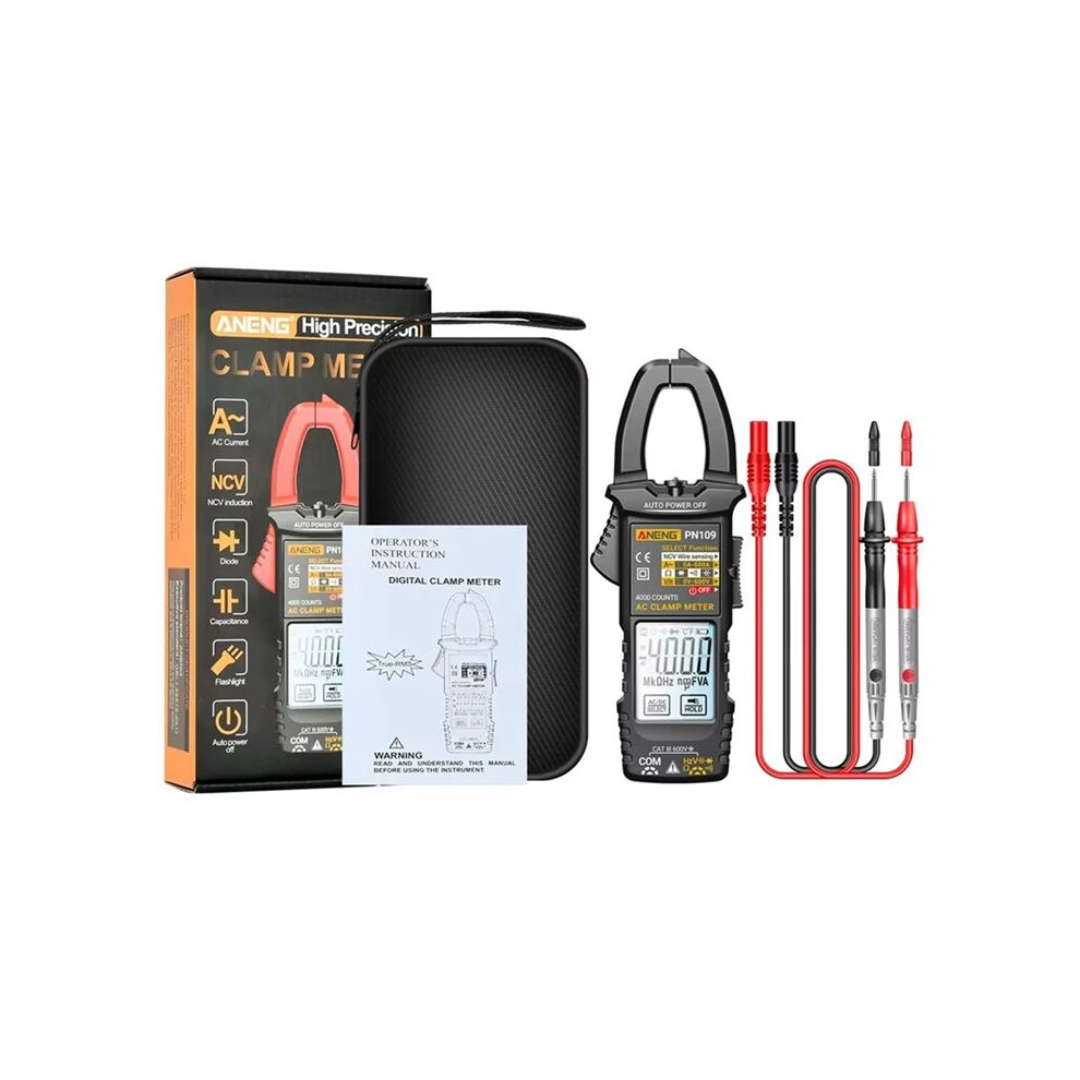 Aneng Pn109 Clamp Meter Multimeter Digital 4000 Count 600A High Current Non-Contact Voltage Tester Ncv Capacitance Tools B 6031508736966
