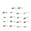 90Pcs 18 Sizes Electric Motor Carbon Brushes Replacement for Hammer Drills Circular Saws Power Tool 1
