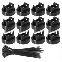 12PCS Magnetic Cable Tie Holders, Flexible Nylon Zip Ties, Button , for Home Office Workshop Garage Use