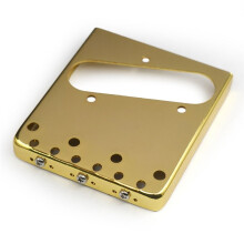 Telecaster TL Guitar Bridge System with 3 Screw Brass Saddle Enhanced Intonation Control for Tele Guitars Silver