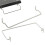 Stainless Steel Folding Table Accessory and Integrated Hook Designed for IGT Use 0.5 Unit Shelf 4