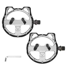 MEROCA Bicycle Pedal Panda Shape 3 Bearing Aluminum Alloy Folding Bike Pedal Non-Slip MTB Road Bike Pedal