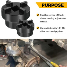 For Mack Kingpin Socket 1 7/8in O.D.,1/2in Drive King Pin Adjusting Screw Socket for Mack Truck 10500,12000 Lb