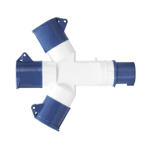 Y-Type Industrial Plug IP44 Waterproof 3Pin 16A Multi-Function Three-Way Connector Branch Socket Three-Phase Power 2